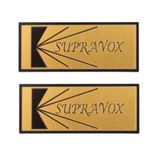 Supravox Speaker Grill Logo Badge Personalizzato Alluminio 60mm(2.36")X25mm0.98")