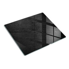 Copri Piano Cottura Fornelli Tagliere 60x52cm Pietra nera Vetro Temperato