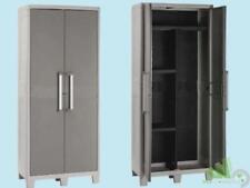 ARMADIO RESINA ANTE PORTATTREZZI ESTERNO 78x49xH182CM PORTASCOPE TORTORA 3 PIANI