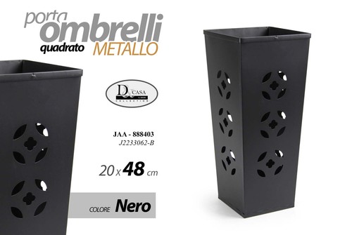 Portaombrelli quadrato metallo