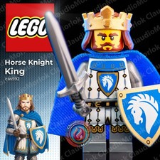⭐ LEGO Minifigure Horse Knight King cas592 Castle 31168 cavaliere re medievale