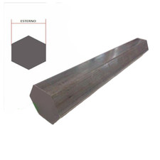BARRA TUBO ASSE ESAGONALE TRAFILATO IN FERRO PIENO X APPLICAZIONI MECCANICHE