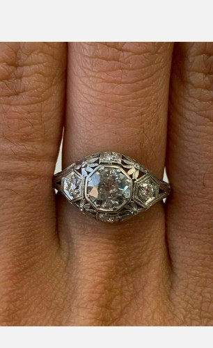 2ct moissanite art déco - 2ct,