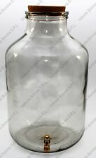 Vaso CILINDRO 20 LITRI in vetro con TAPPO e RUBINETTO ORO FUNZIONANTE