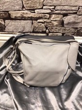BORSA IN PELLE GRIGIO CHIARO