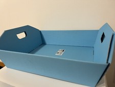 vassoio cesto in cartone porta bomboniere evento bambino festa 43x35x10 celeste