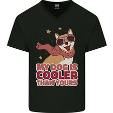 Il Mio Cane È Più Figo Del Tuo Cane Shiba Inu Maglietta In Cotone A V Per Uomo