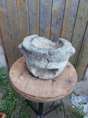 Antico mortaio pietra - mortaio, in