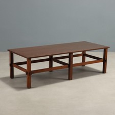 Tavolino Vintage Rettangolare Legno Italia Design Anni 60 Originale