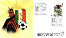 Cartolina primo giorno milan - cartolina,