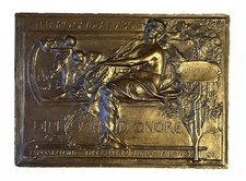 TARGA COMMEMORATIVA - DIPLOMA D'ONORE Esposizione Internazionale di Milano 1906