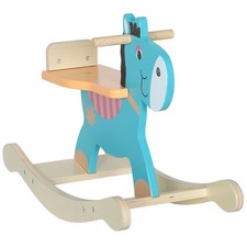 AIYAPLAY Cavallino a Dondolo a Forma di Asino per Bambini 2-5 Anni 59x27x43 cm