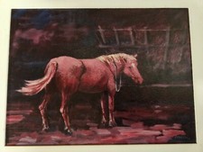 Piero Mazzi "La stalla" quadro