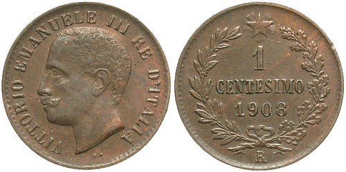 Italy 1908 centesimo - 1,