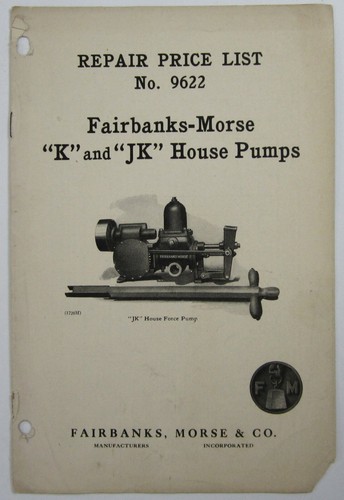 Fairbanks morse house pumps - pumps, k