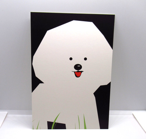 Cartolina bichon frise art - bichon,