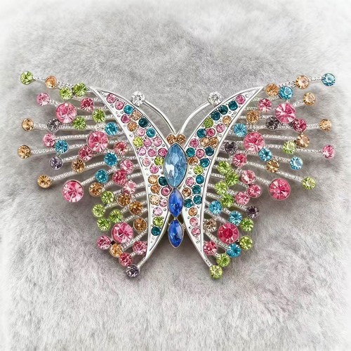 Spilla farfalla color strass