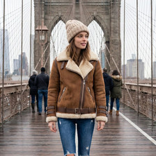 Giacca donna in camoscio