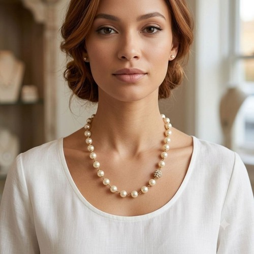 Collana perle finte stile - perle,