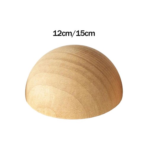 Mezza sfera legno grezzo - di,