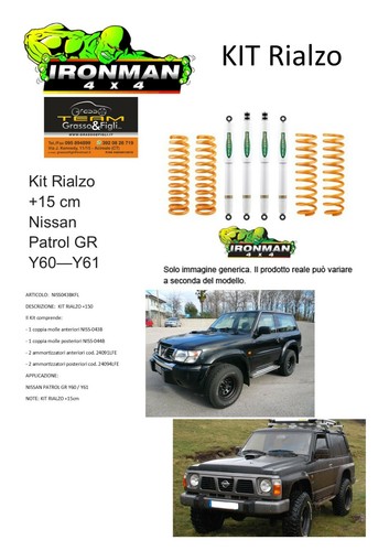 Kit rialzo off road for - , patrol