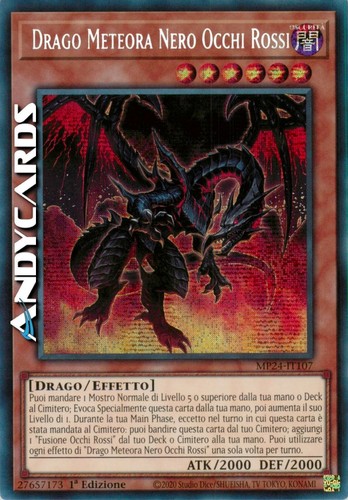 Drago meteora nero occhi rossi - drago,