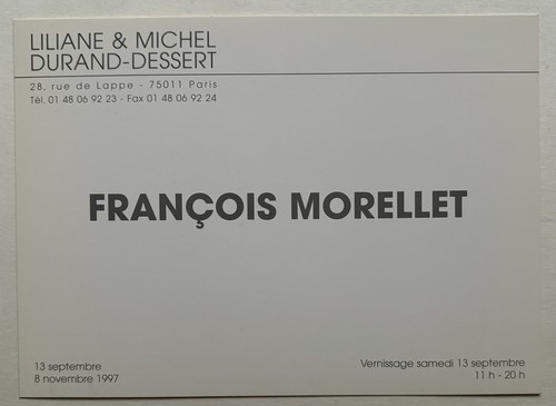 Francois morellet carton - francois, d