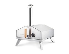 Forno a Gas per Pizza GINO440, Acciaio Inox, Superficie 30,5X30,5 Cm, Pietra in 