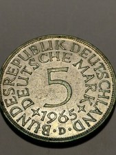 5 MARCHI ARGENTO GERMANIA 1965