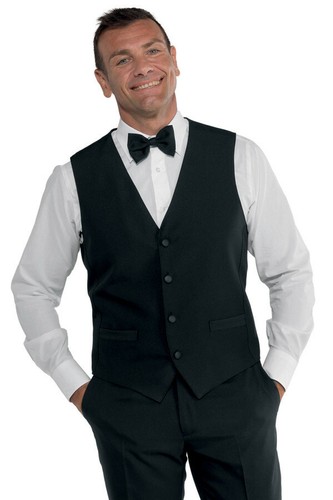 Gilet nero cameriere - gilet,