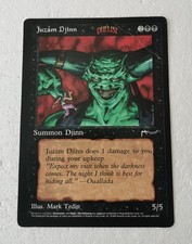 JUZAM DJINN JUMBO 6 x 9 PROMO CARD - VINTAGE MAGIC THE GATHERING 1996