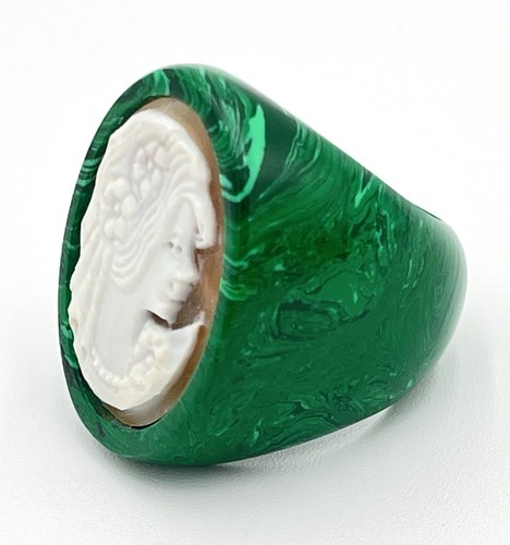 Anello cammeo sardonica 25mm - anello,