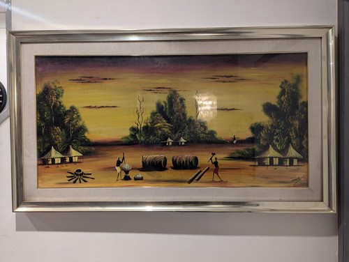 Dipinto olio africano