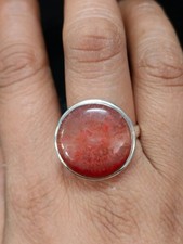 Anello corallo corno rosso