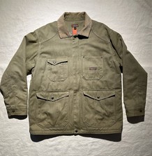 Giacca Patagonia Iron Forge canapa tela marrone full zip cappotto fienile uomo XL