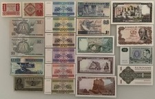 GRUPPO 21 BANCONOTE CARTAMONETA VARI IMPORTI VARIE NAZIONI