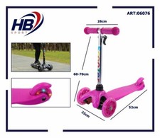 Monopattino 3 Ruote Scooter Divertimento Bambini Ragazzi Fucsia dfh