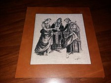 QUADRO stampa su tela sua santità matrimonio Giuseppe Maria cornice in cuoio 