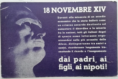 Cartolina sanzioni antinglese - cartolina,