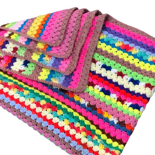 Coperta colorata fatta mano - colorata,
