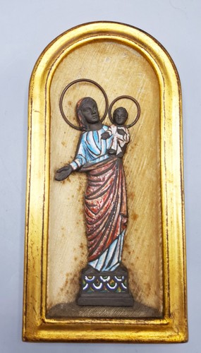 Virgen con niño - en, y