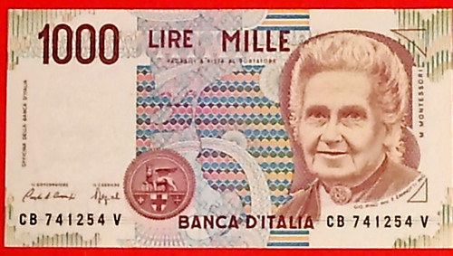 Italia 1000 lire montessori - italia,