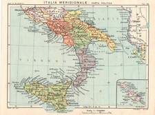 Carta geografica antica ITALIA