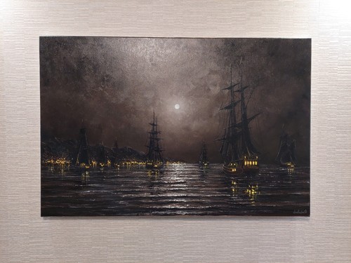 Dipinto olio paesaggio - olio,