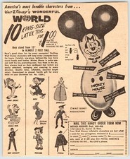 1963 DISNEY LATEX TOYS MICKEY MOUSE Vintage 5.5" X 7" Newspaper Clip Ad M269