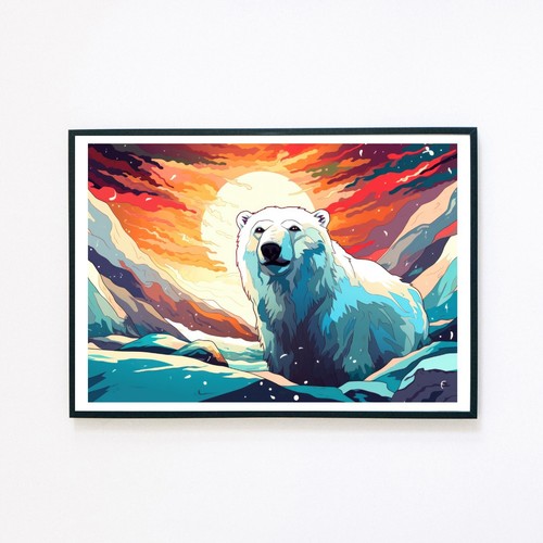 Orso polare artico montagne
