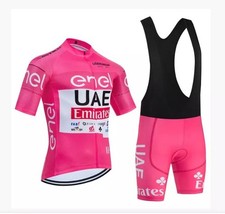 Completo Ciclismo Maglia Rosa Pogacar tuta UAE divisa fondello Gel 20 D