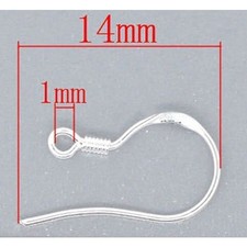 ORECCHINI GANCI MONACHELLE BASE 10 PER ARGENTO minuteria bigiotteria faidate jpe