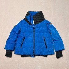 Moncler Jacket Women Size 2 Blue Down Grenoble Puffer Ski Coat Full Zip Casual