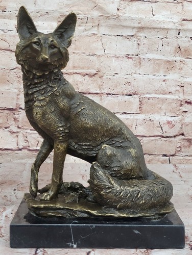 Scultura vintage bronzo volpe - scultura,